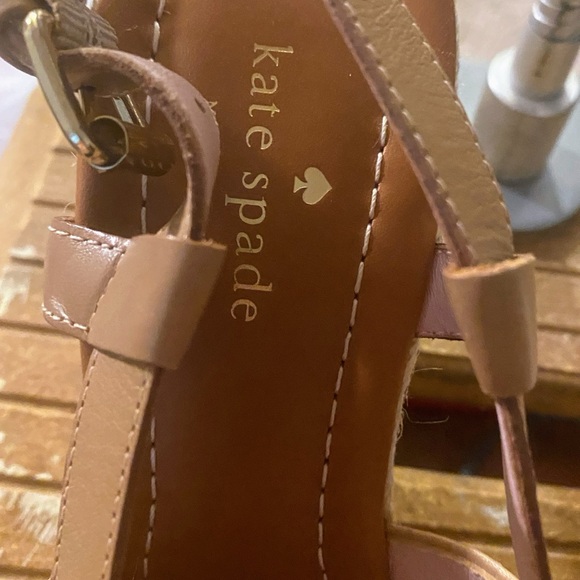 Kate Spade Beacon Gold Glitter Espadrilles Wedge Sandals Size 8.5M Great shape - Picture 6 of 12